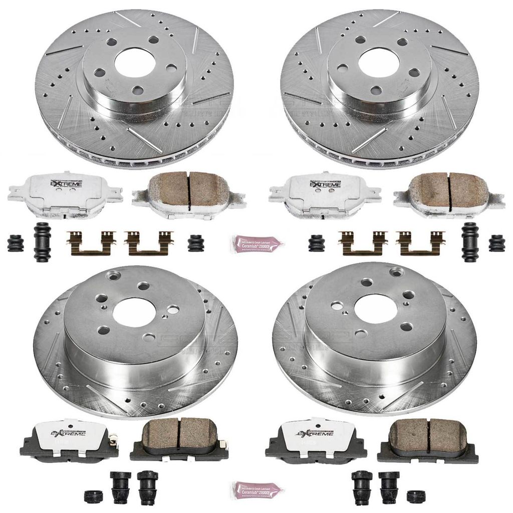 PowerStop K2315-26 - Z26 Drilled and Slotted Brake Rotors and Pads Kit