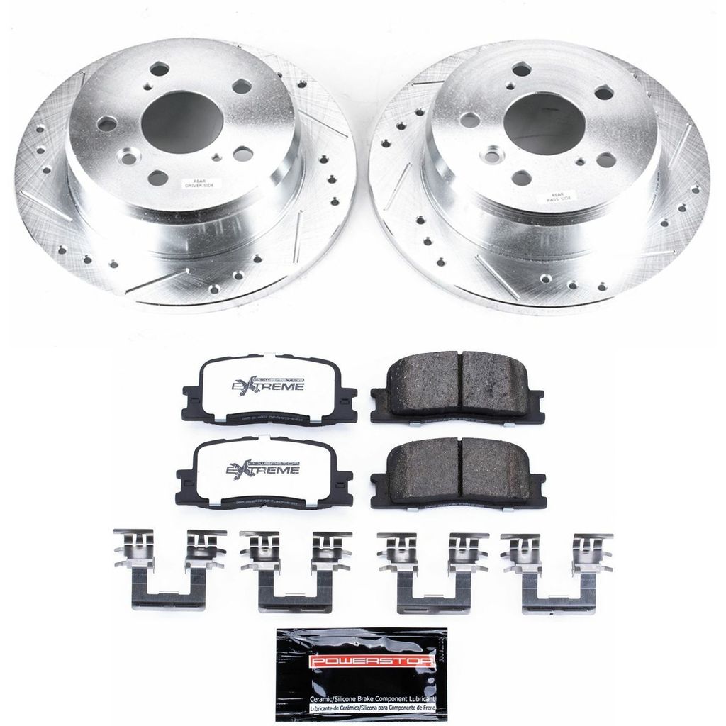 PowerStop K2418-36 - Z36 Drilled and Slotted Truck and Tow Brake Rotors and Pads Kit