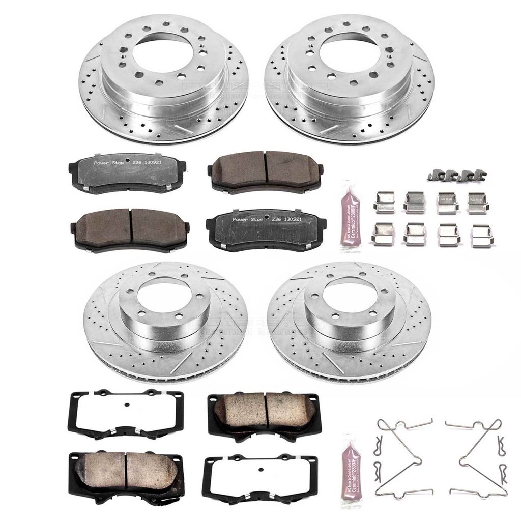 PowerStop K2422-36 - Z36 Drilled and Slotted Truck and Tow Brake Rotors and Pads Kit