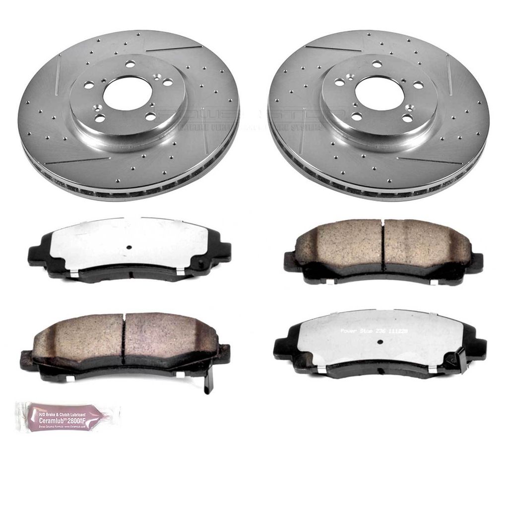 PowerStop K2429-36 - Z36 Drilled and Slotted Truck and Tow Brake Rotors and Pads Kit