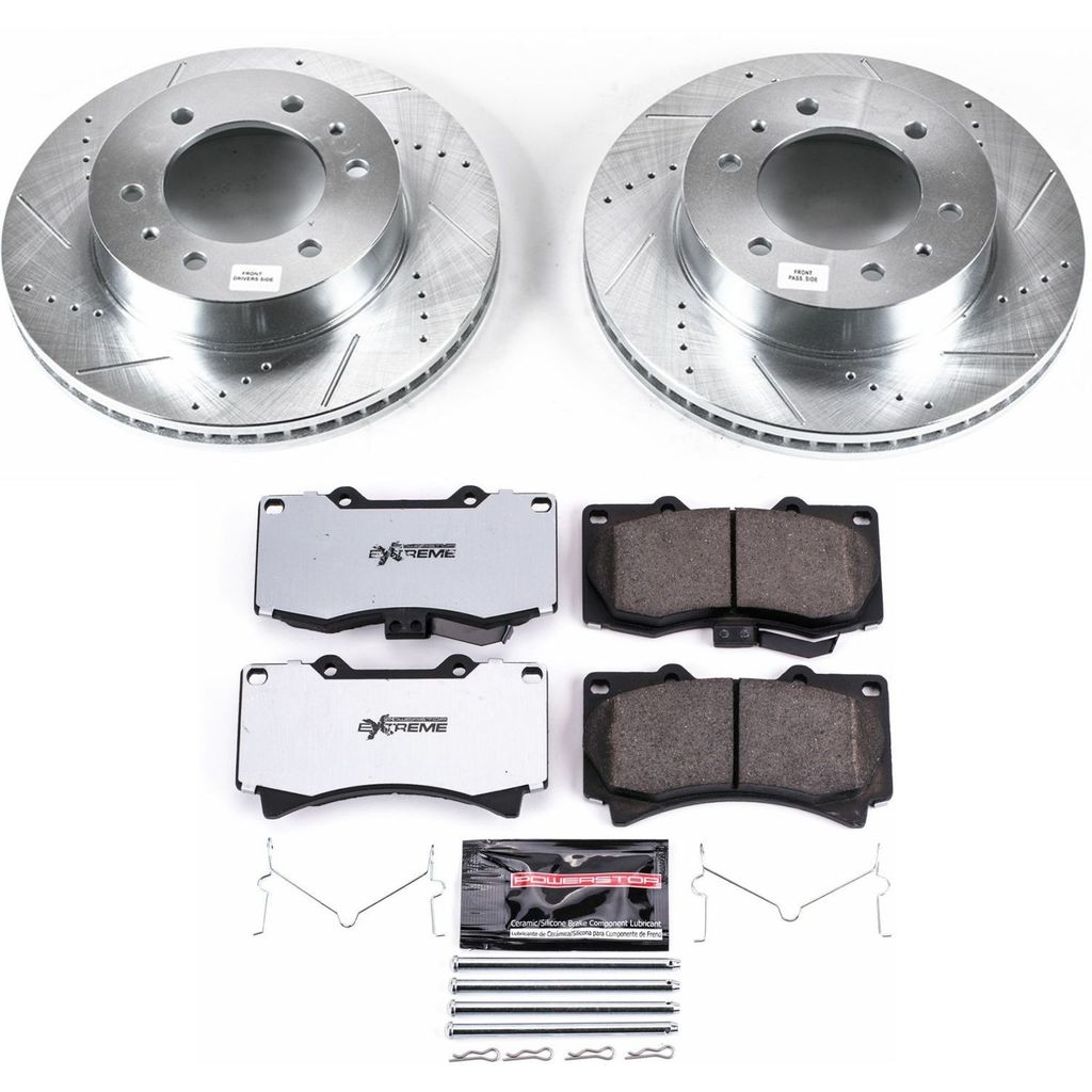 PowerStop K3035-36 - Z36 Drilled and Slotted Truck and Tow Brake Rotors and Pads Kit