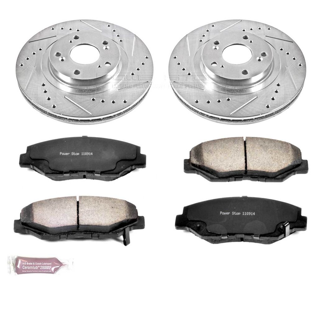 PowerStop K3055-36 - Z36 Drilled and Slotted Truck and Tow Brake Rotors and Pads Kit