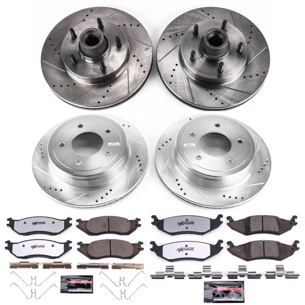 PowerStop K4021-36 - Z36 Drilled and Slotted Truck and Tow Brake Rotors and Pads Kit