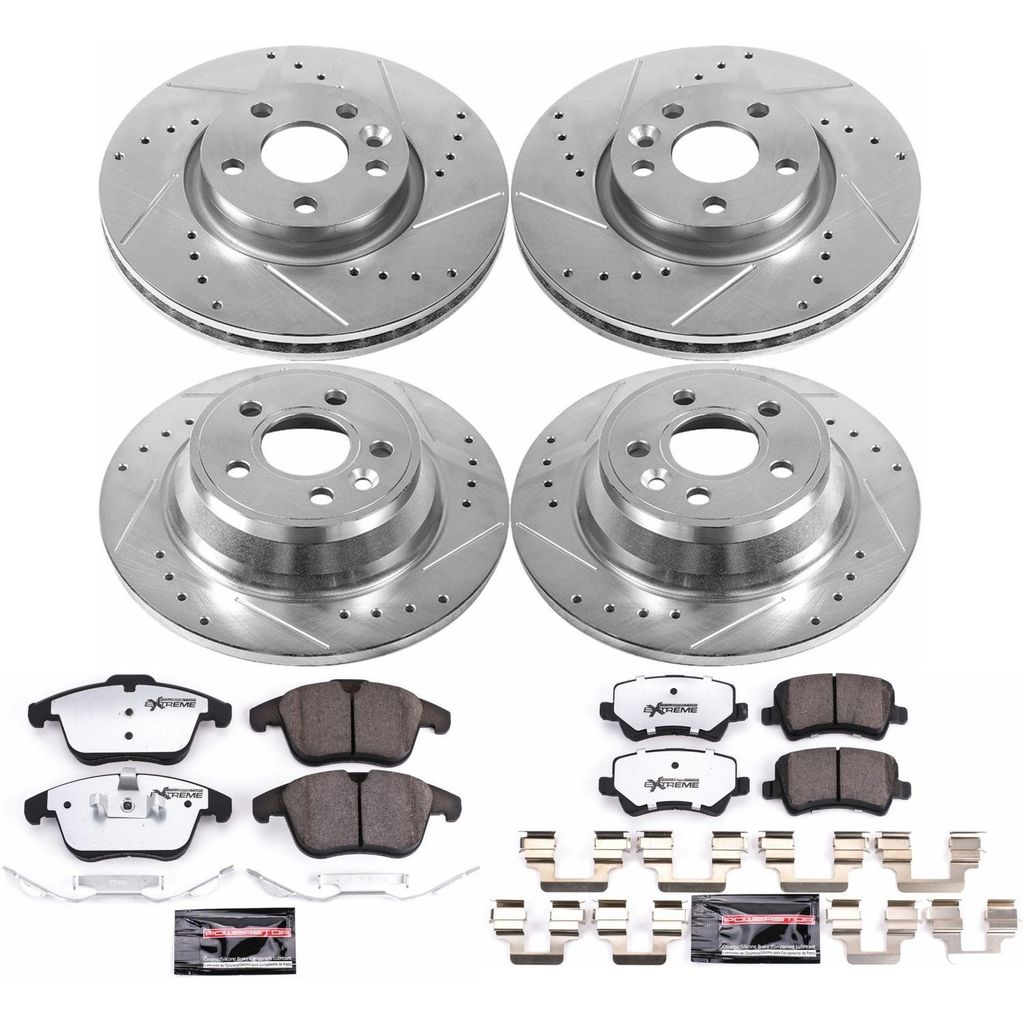 PowerStop K4119-36 - Z36 Drilled and Slotted Truck and Tow Brake Rotors and Pads Kit