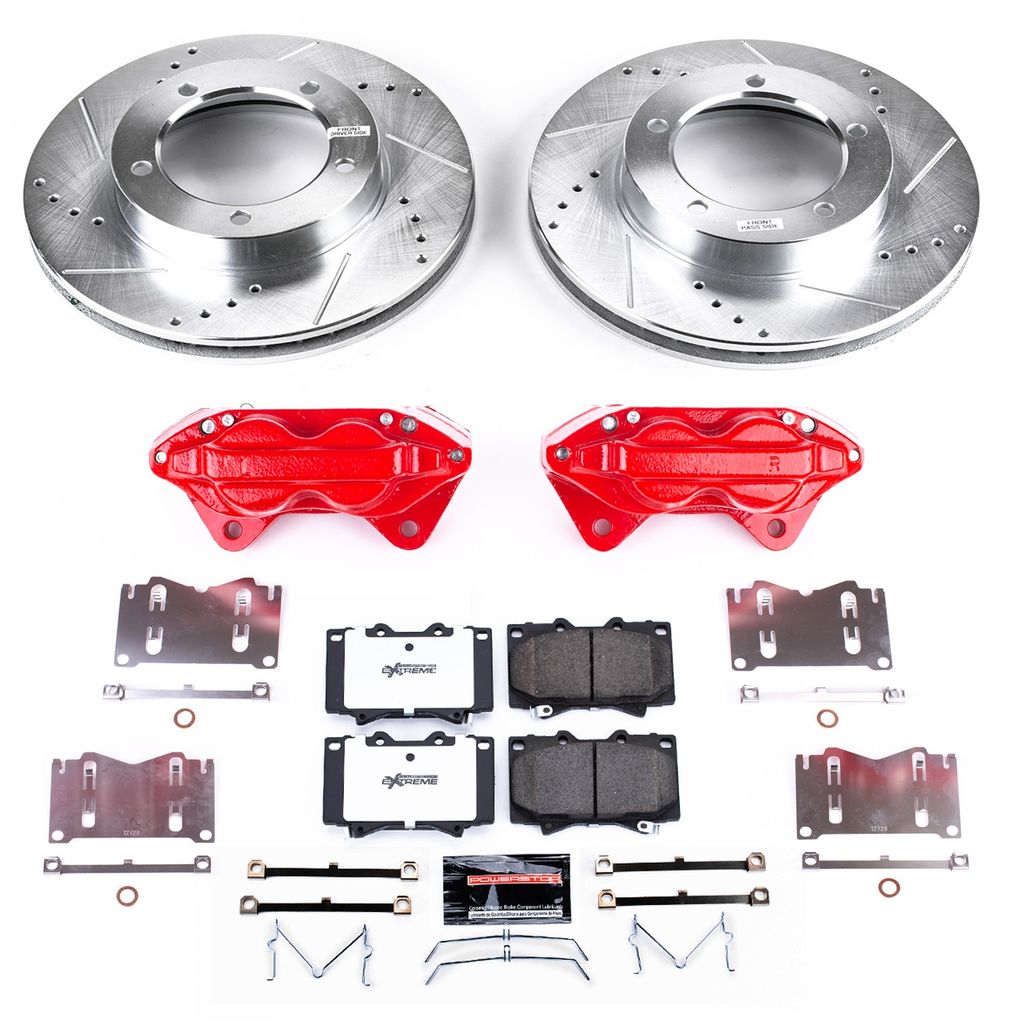 PowerStop KC1132-36 - Z36 Drilled and Slotted Truck and Tow Brake Pad, Rotor, and Caliper Kit