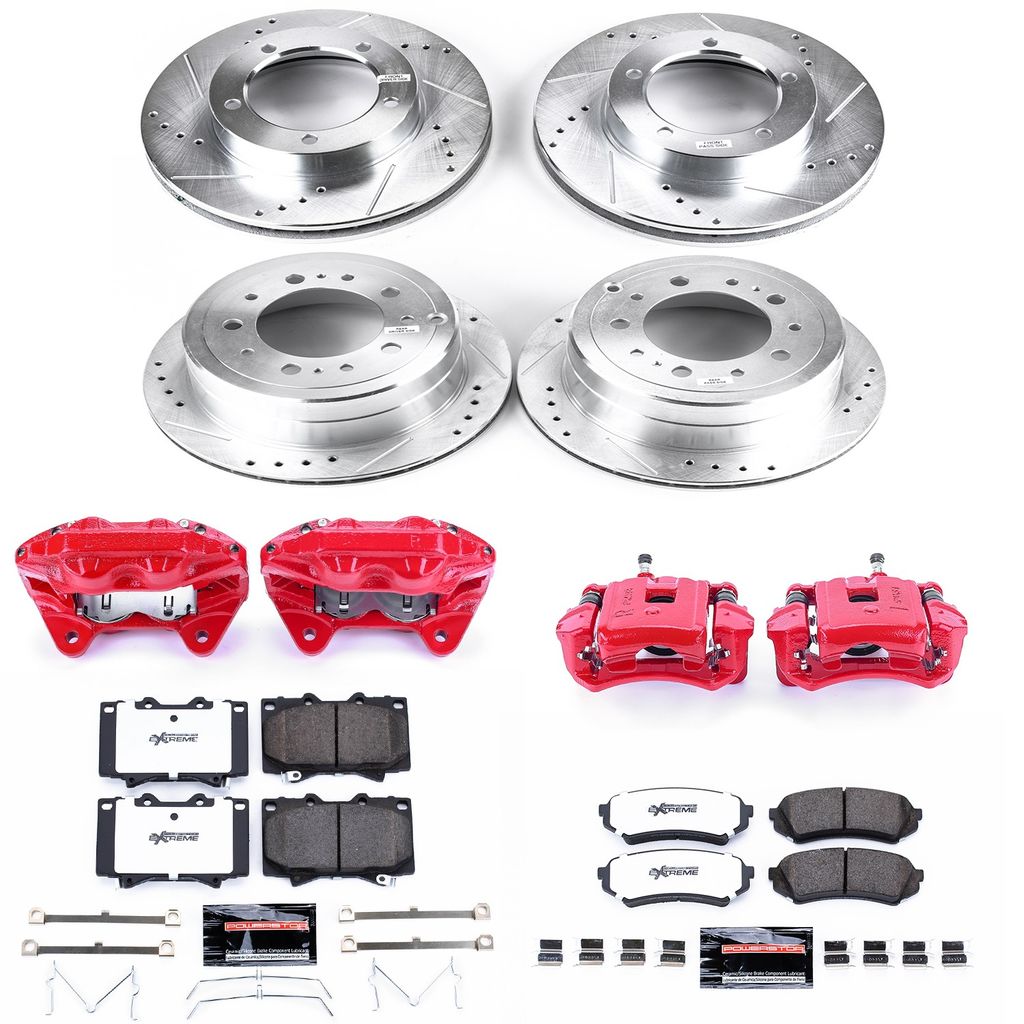 PowerStop KC1133A-36 - Z36 Drilled and Slotted Truck and Tow Brake Pad, Rotor, and Caliper Kit