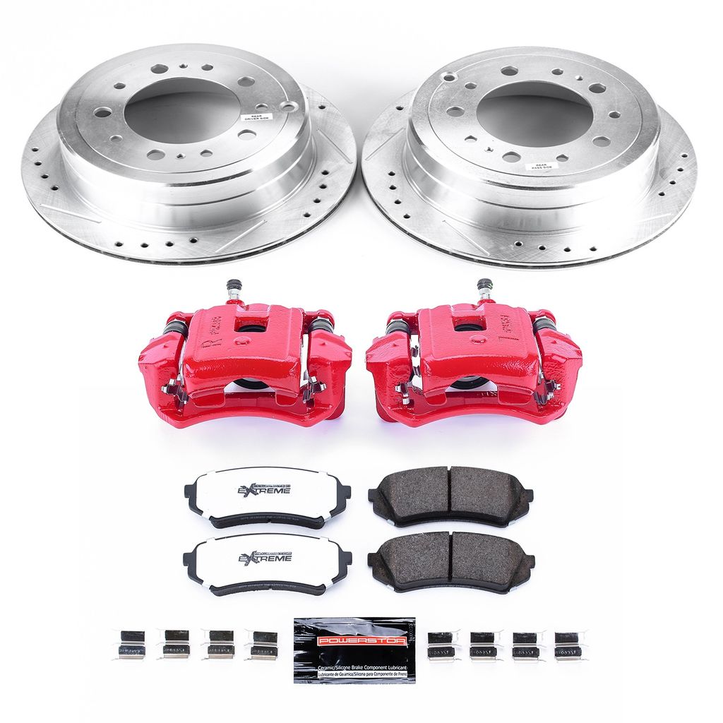 PowerStop KC1134-36 - Z36 Drilled and Slotted Truck and Tow Brake Pad, Rotor, and Caliper Kit