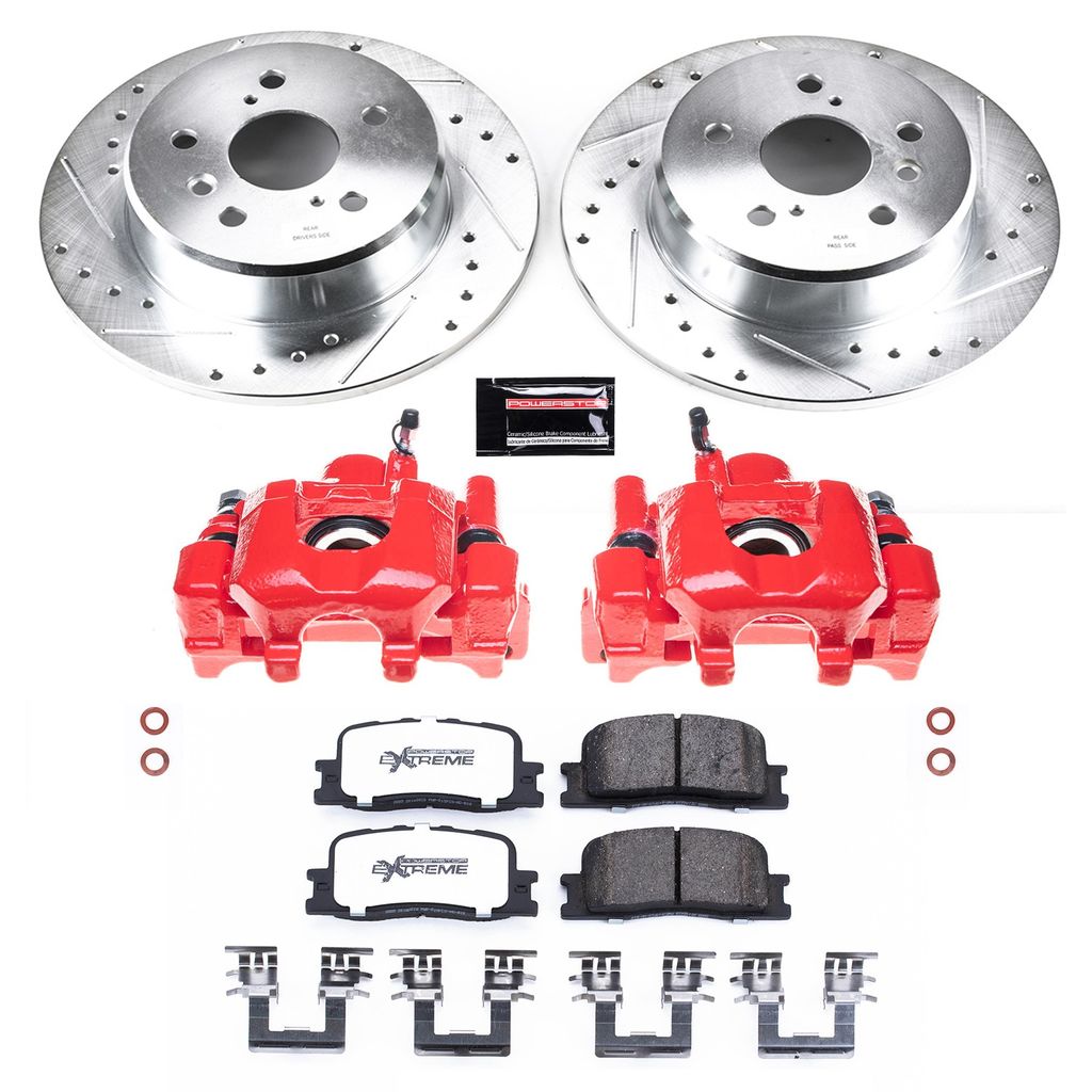 PowerStop KC1148A-36 - Z36 Drilled and Slotted Truck and Tow Brake Pad, Rotor, and Caliper Kit