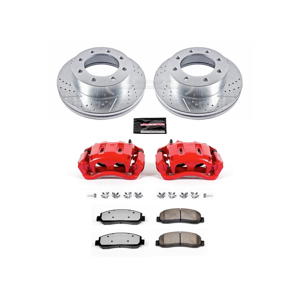 PowerStop KC1781A-36 - Z36 Drilled and Slotted Truck and Tow Brake Pad, Rotor, and Caliper Kit