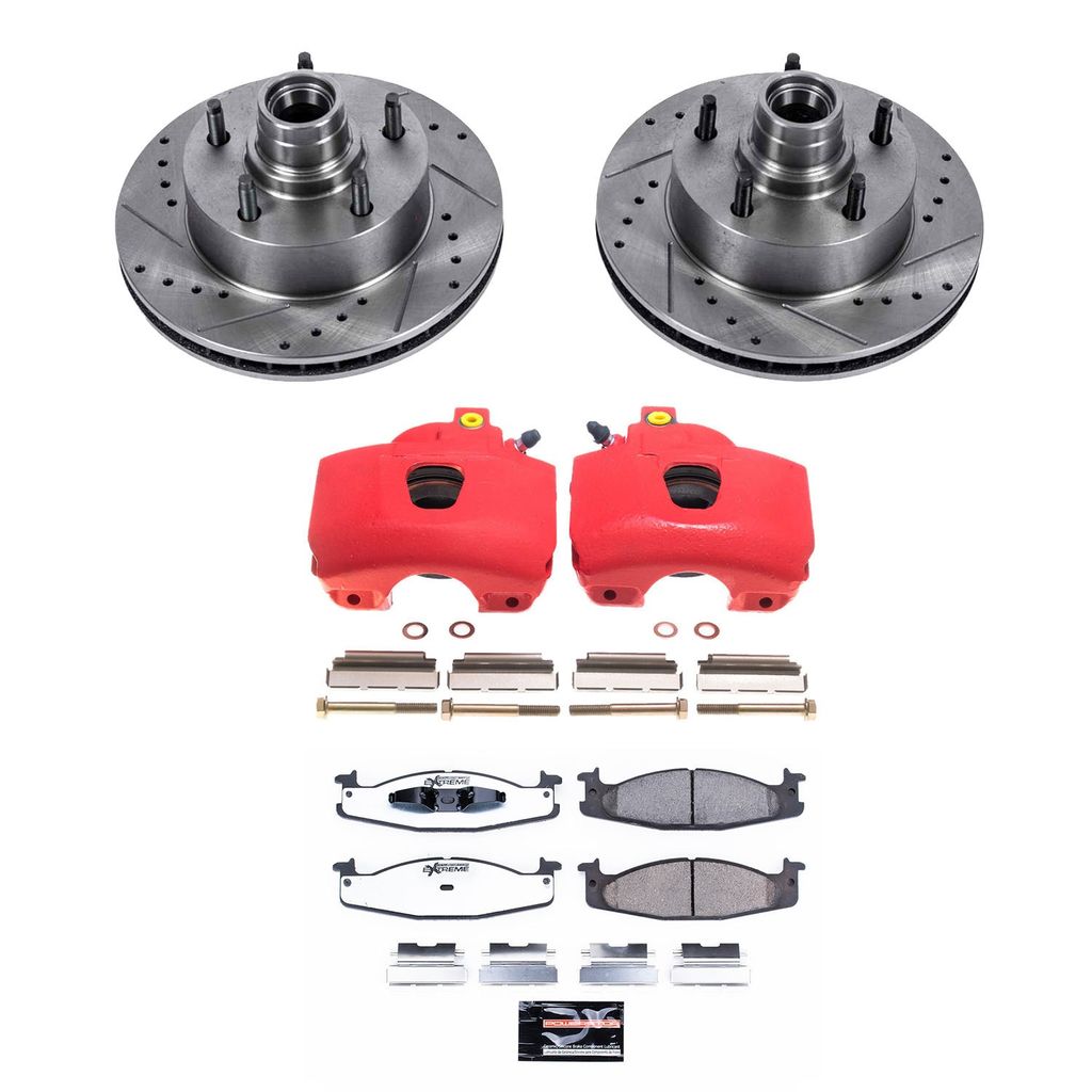 PowerStop KC1831-36 - Z36 Drilled and Slotted Truck and Tow Brake Pad, Rotor, and Caliper Kit
