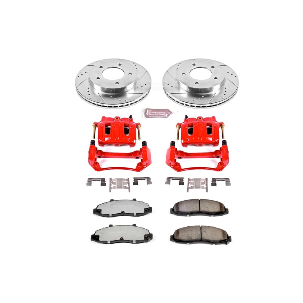 PowerStop KC1866A-36 - Z36 Drilled and Slotted Truck and Tow Brake Pad, Rotor, and Caliper Kit