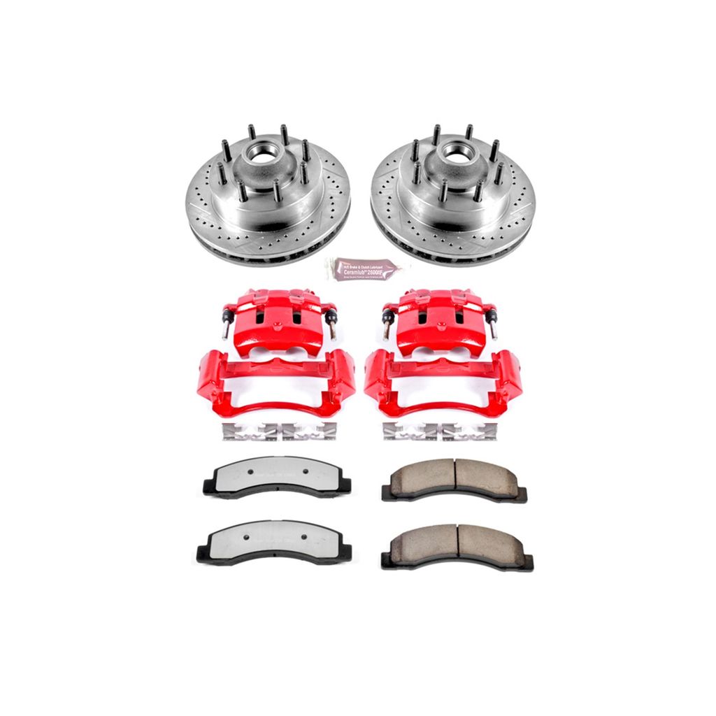 PowerStop KC1891-36 - Z36 Drilled and Slotted Truck and Tow Brake Pad, Rotor, and Caliper Kit