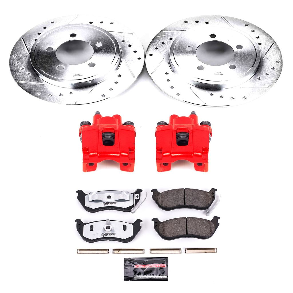 PowerStop KC1929-36 - Z36 Drilled and Slotted Truck and Tow Brake Pad, Rotor, and Caliper Kit