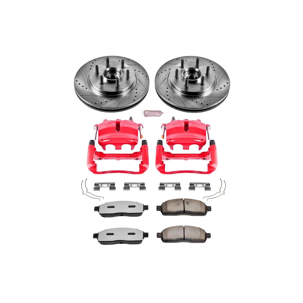 PowerStop KC1939-36 - Z36 Drilled and Slotted Truck and Tow Brake Pad, Rotor, and Caliper Kit