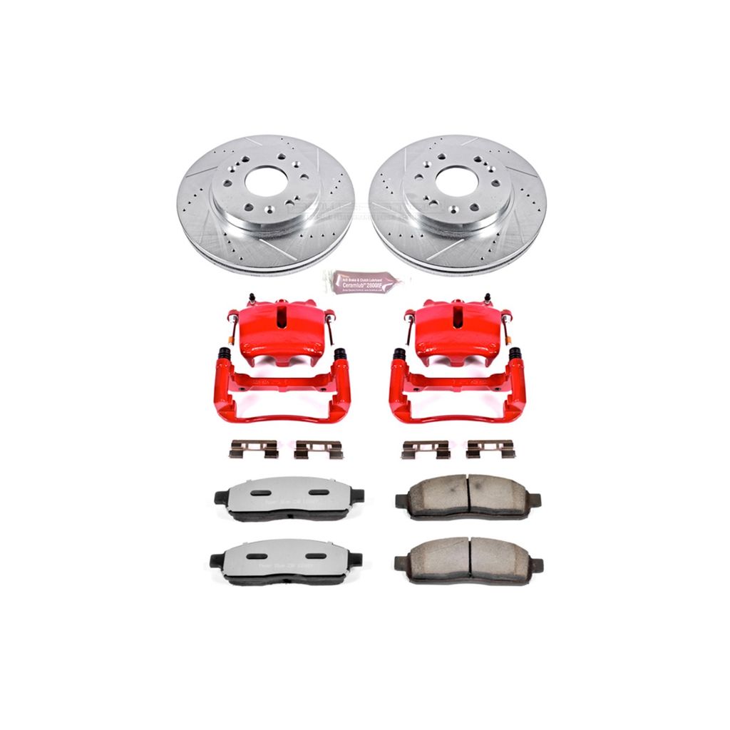 PowerStop KC1943A-36 - Z36 Drilled and Slotted Truck and Tow Brake Pad, Rotor, and Caliper Kit