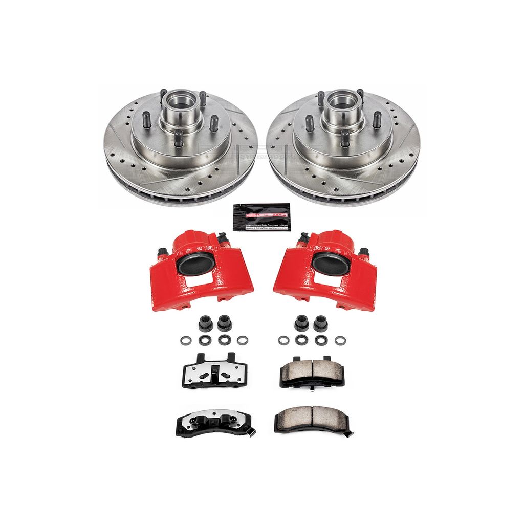 PowerStop KC1991-36 - Z36 Drilled and Slotted Truck and Tow Brake Pad, Rotor, and Caliper Kit