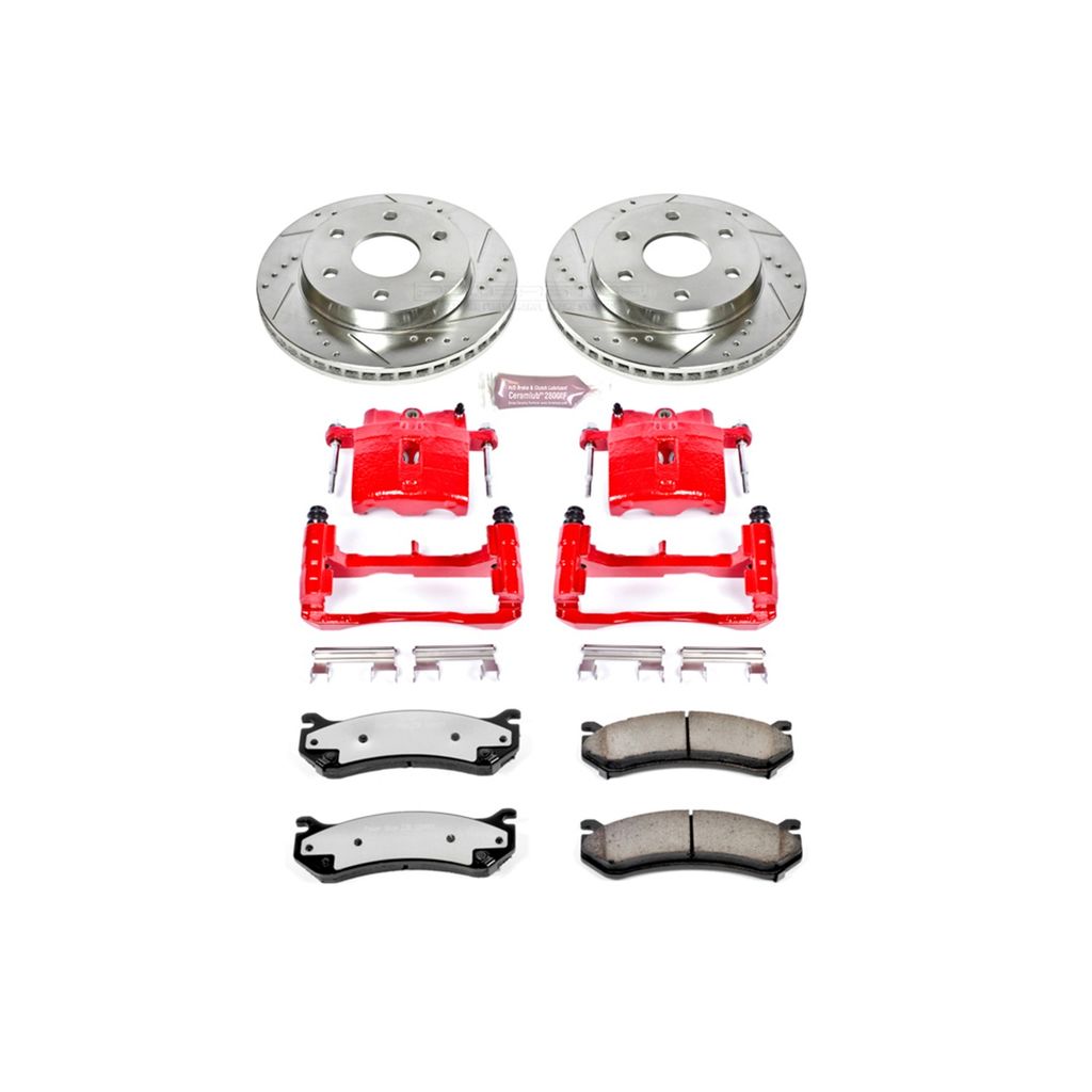 PowerStop KC2009-36 - Z36 Drilled and Slotted Truck and Tow Brake Pad, Rotor, and Caliper Kit
