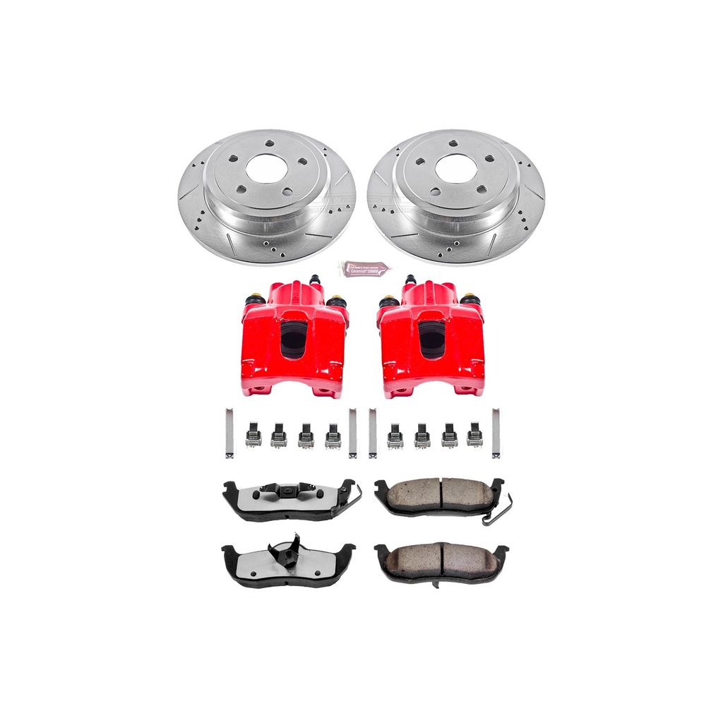 PowerStop KC2221-36 - Z36 Drilled and Slotted Truck and Tow Brake Pad, Rotor, and Caliper Kit