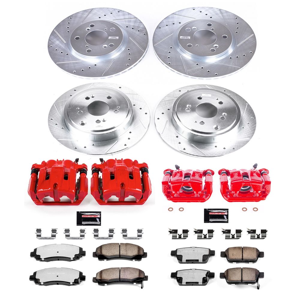 PowerStop KC2430-36 - Z36 Drilled and Slotted Truck and Tow Brake Pad, Rotor, and Caliper Kit