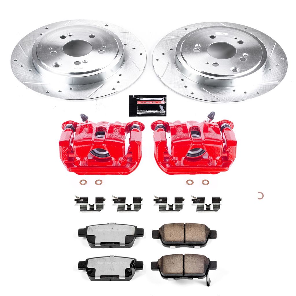 PowerStop KC2431-36 - Z36 Drilled and Slotted Truck and Tow Brake Pad, Rotor, and Caliper Kit