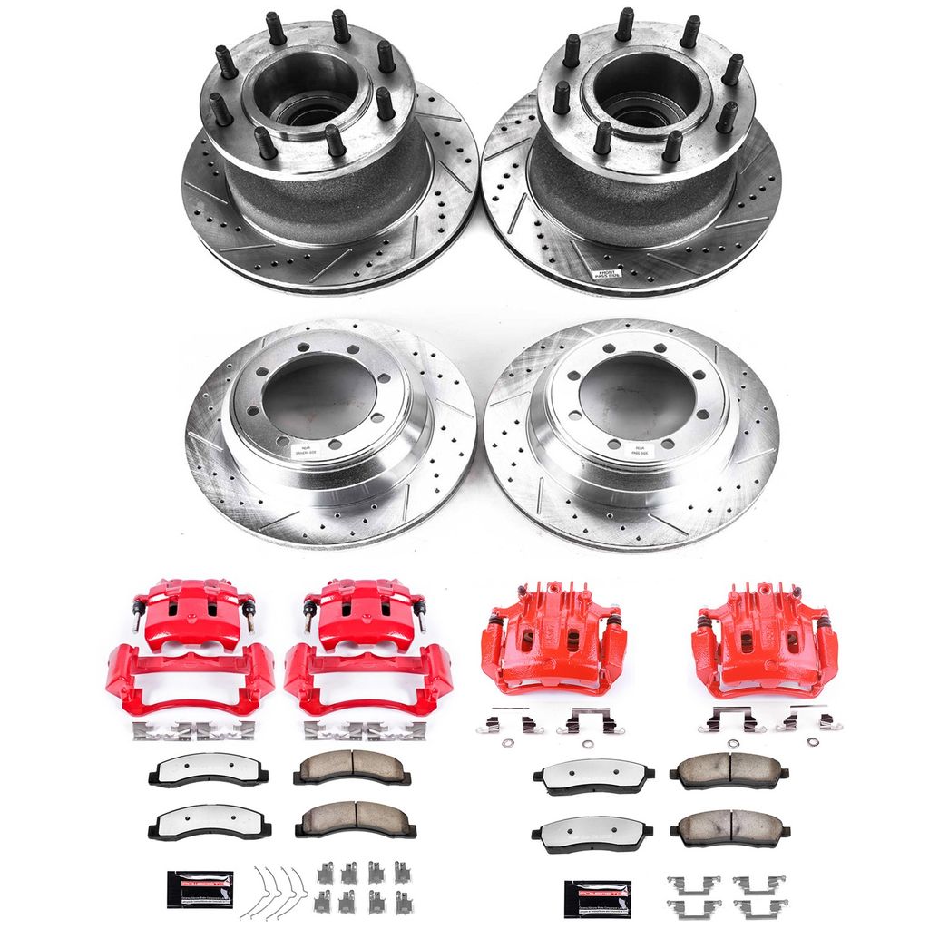 PowerStop KC2868A-36 - Z36 Drilled and Slotted Truck and Tow Brake Pad, Rotor, and Caliper Kit