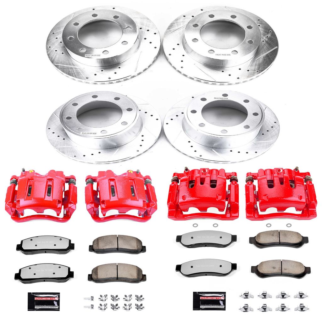 PowerStop KC2895-36 - Z36 Drilled and Slotted Truck and Tow Brake Pad, Rotor, and Caliper Kit