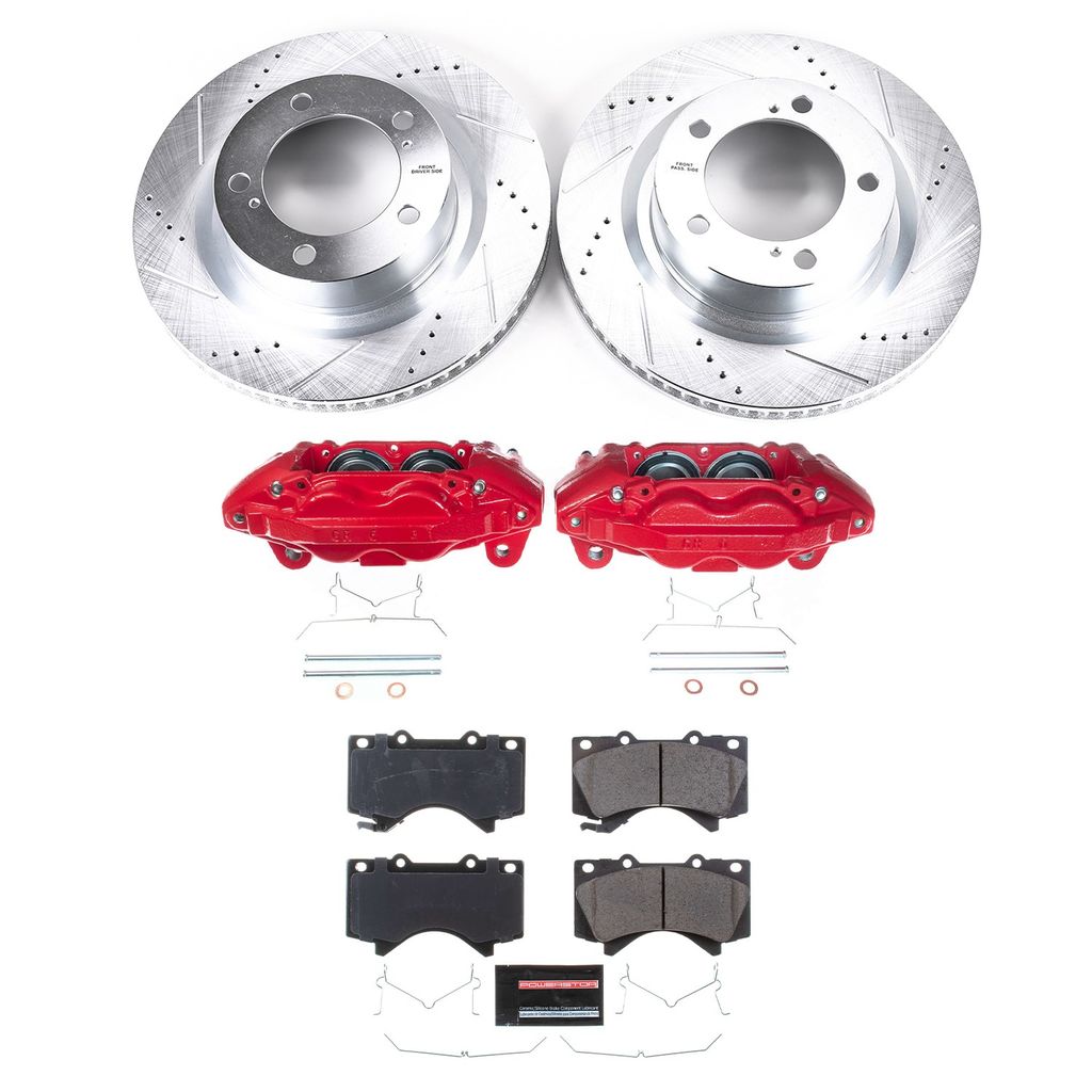 PowerStop KC2952B-36 - Z36 Drilled and Slotted Truck and Tow Brake Pad, Rotor, and Caliper Kit