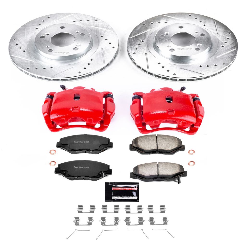 PowerStop KC3055-36 - Z36 Drilled and Slotted Truck and Tow Brake Pad, Rotor, and Caliper Kit