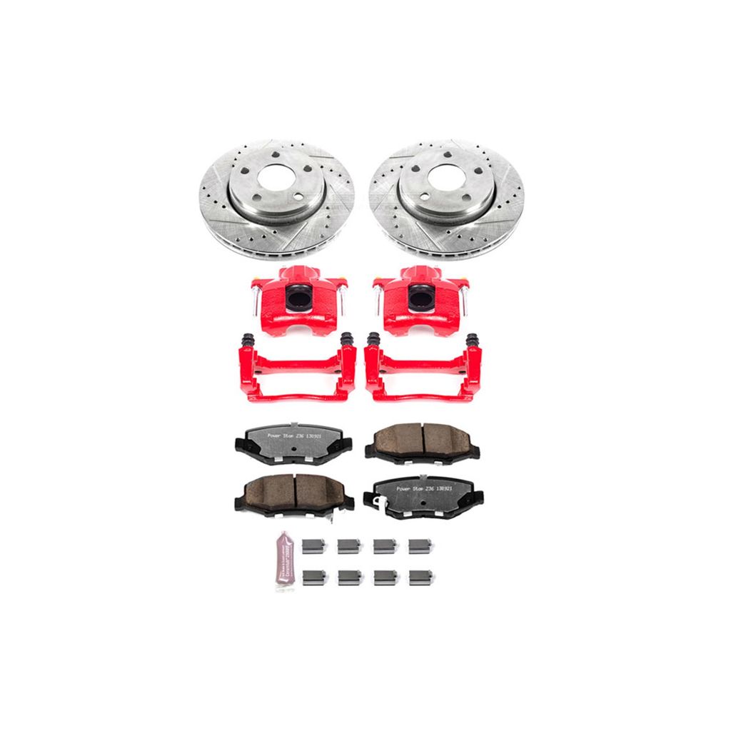 PowerStop KC3097-36 - Z36 Drilled and Slotted Truck and Tow Brake Pad, Rotor, and Caliper Kit