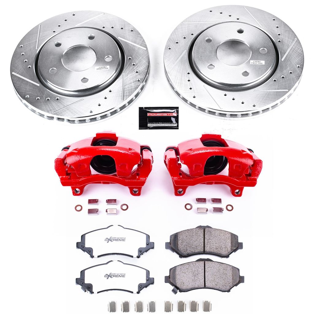 PowerStop KC3118A-36 - Z36 Drilled and Slotted Truck and Tow Brake Pad, Rotor, and Caliper Kit