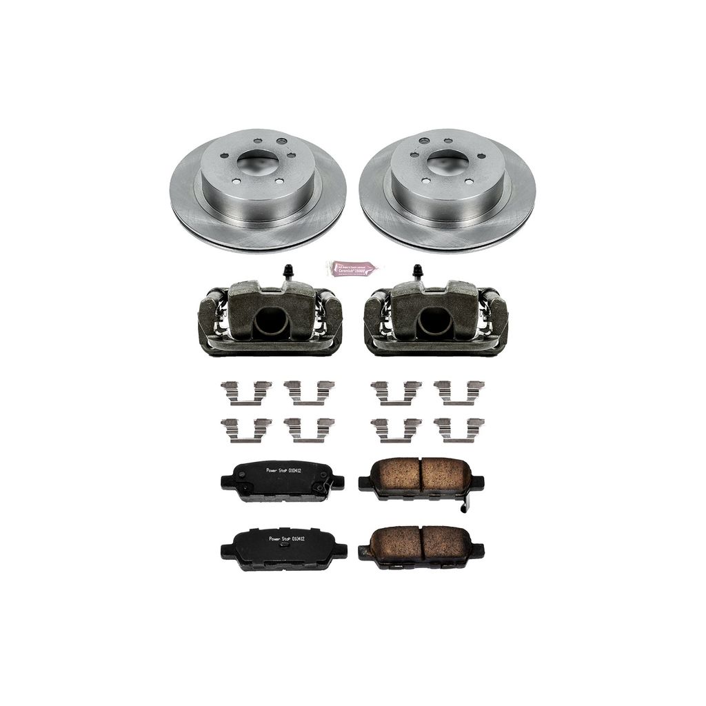 PowerStop KCOE103 - OE Stock Replacement Brake Pad, Rotor and Caliper Kit
