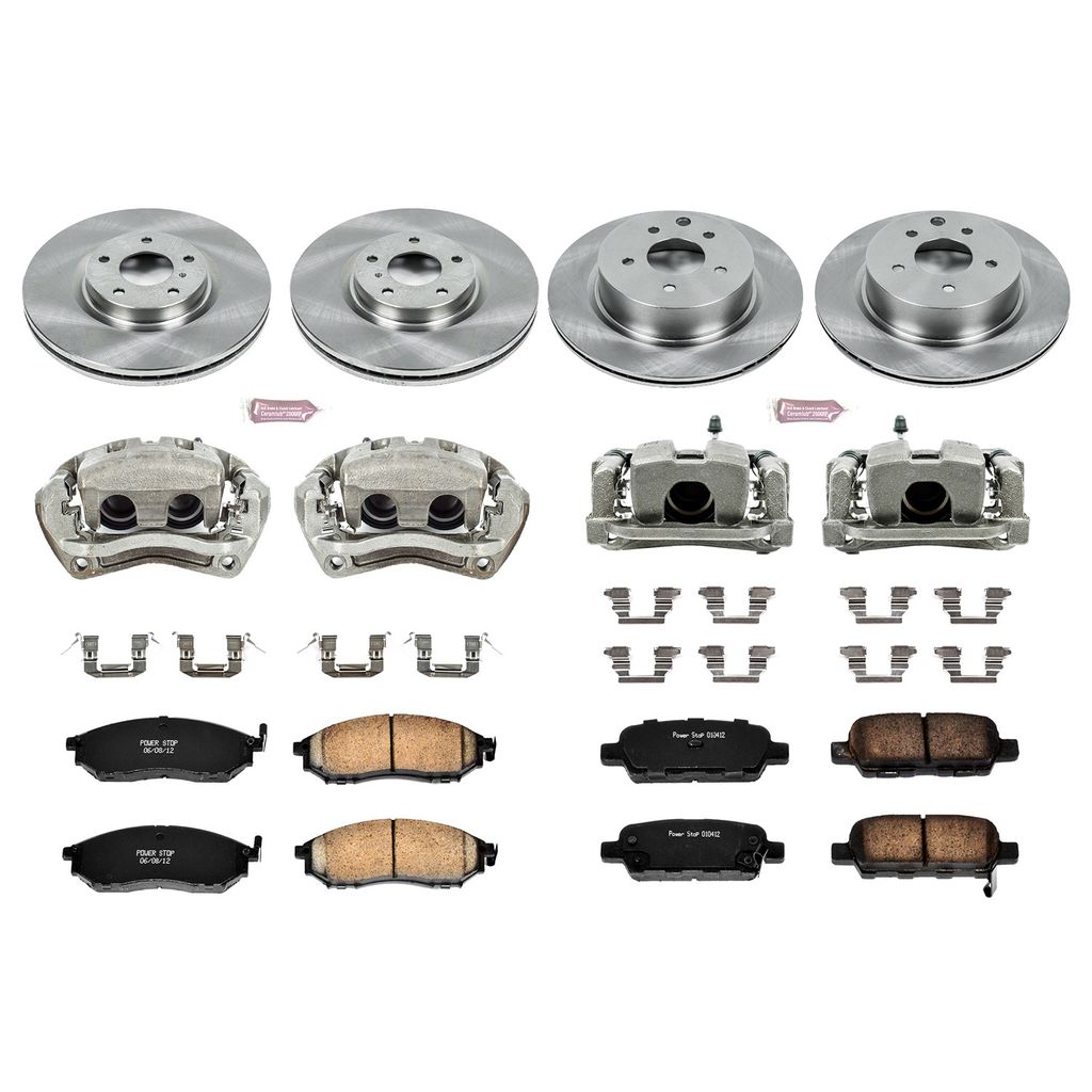PowerStop KCOE114A - OE Stock Replacement Brake Pad, Rotor and Caliper Kit