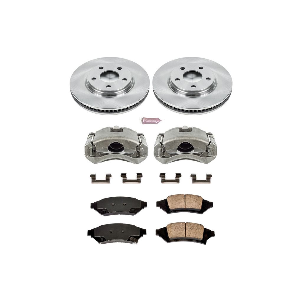 PowerStop KCOE1586A - OE Stock Replacement Brake Pad, Rotor and Caliper Kit