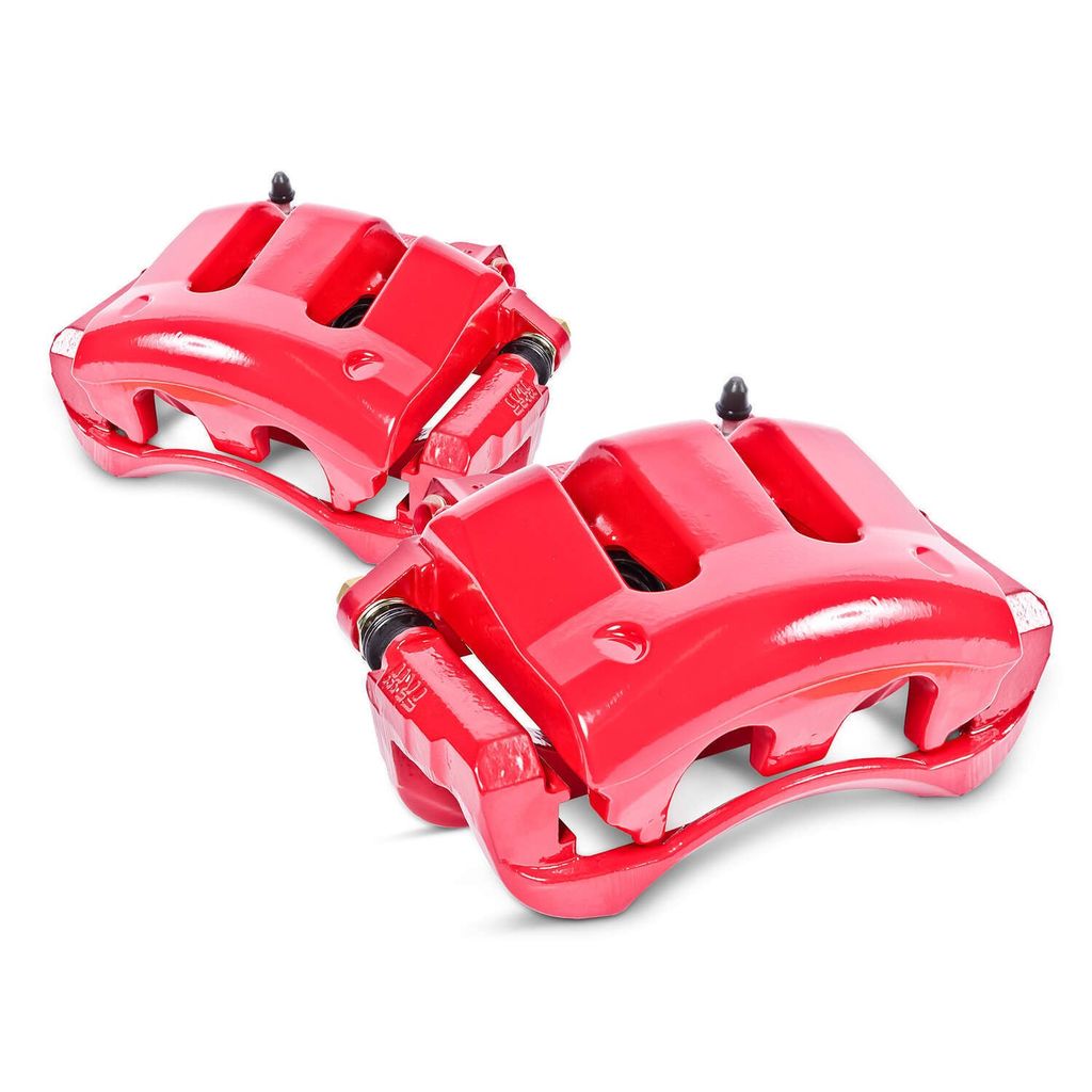 PowerStop S4798A - Disc Brake Caliper Set, Red, Powdercoated with Bracket