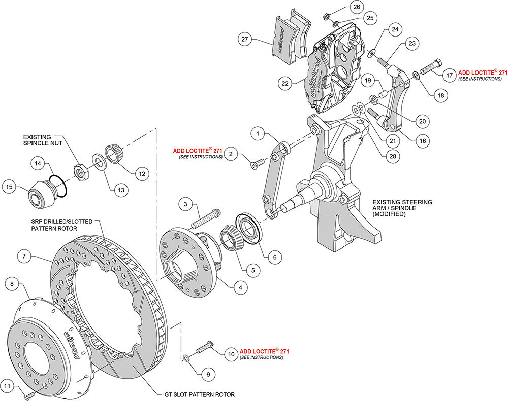 Wilwood 140-10485-R - Forged Narrow Superlite 6R Big Brake Brake Kit (Hub)