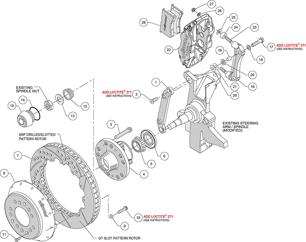 Wilwood 140-10486-D - Forged Narrow Superlite 6R Big Brake Brake Kit (Hub)
