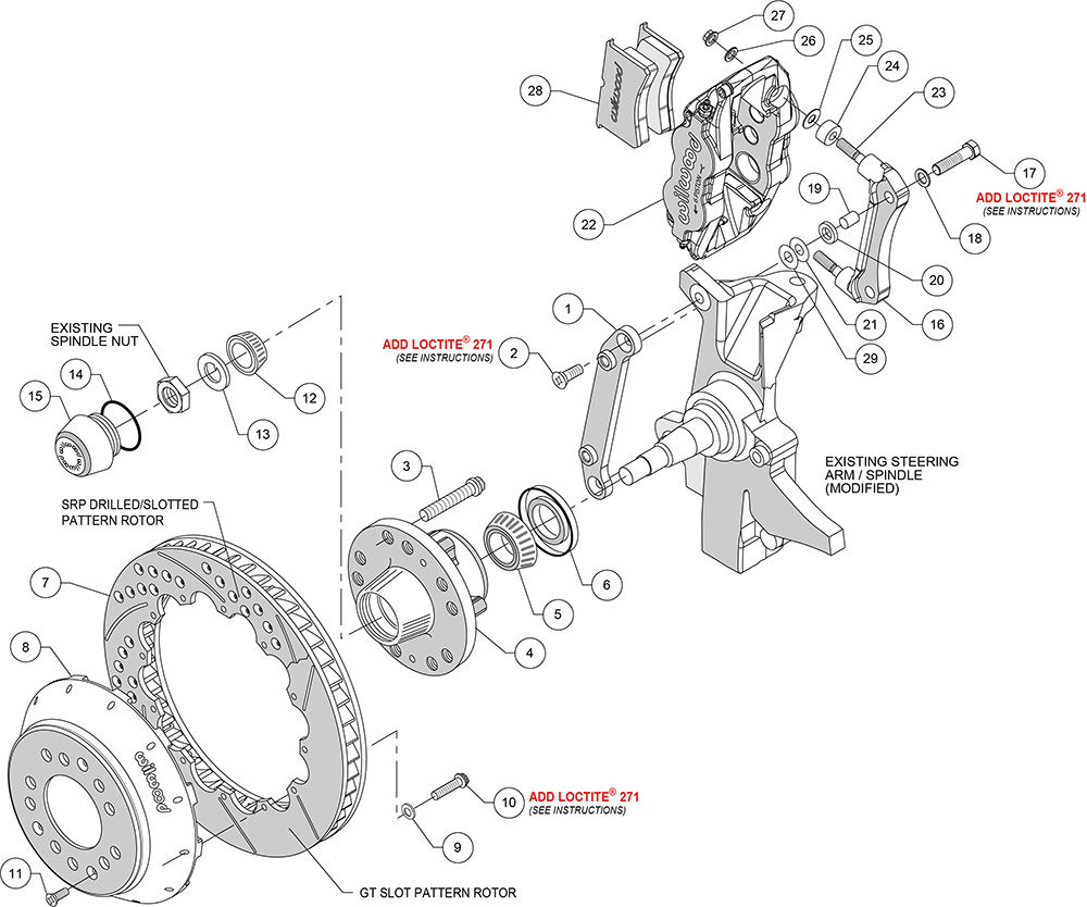 Wilwood 140-10493-DR - Forged Narrow Superlite 6R Big Brake Brake Kit (Hub)
