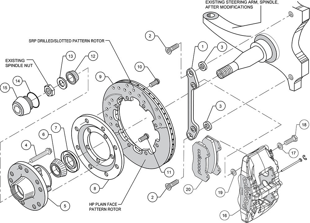 Wilwood 140-10738-R - Forged Dynapro 6 Big Brake Brake Kit (Hub)