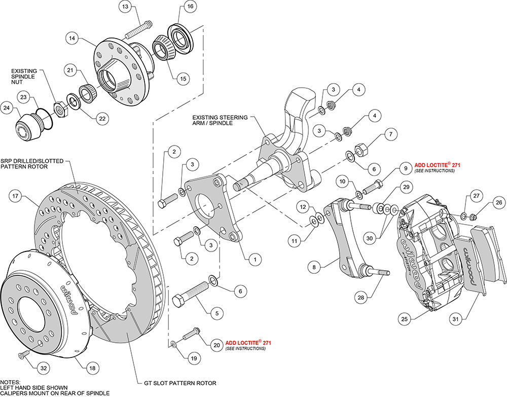 Wilwood 140-10816-D - Forged Narrow Superlite 6R Big Brake Brake Kit (Hub)