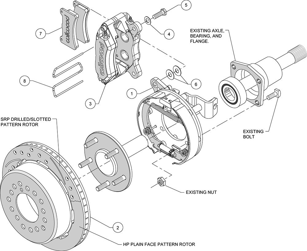 Wilwood 140-11385-DR - Forged Dynapro Low-Profile Parking Brake Kit