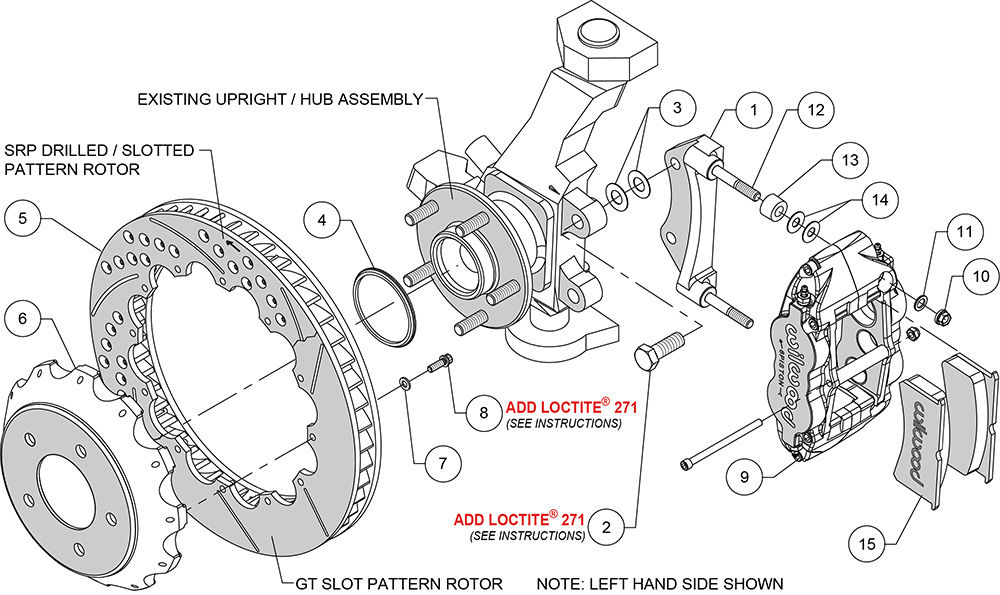 Wilwood 140-11919-DR - Forged Narrow Superlite 6R Big Brake Brake Kit (Hat)