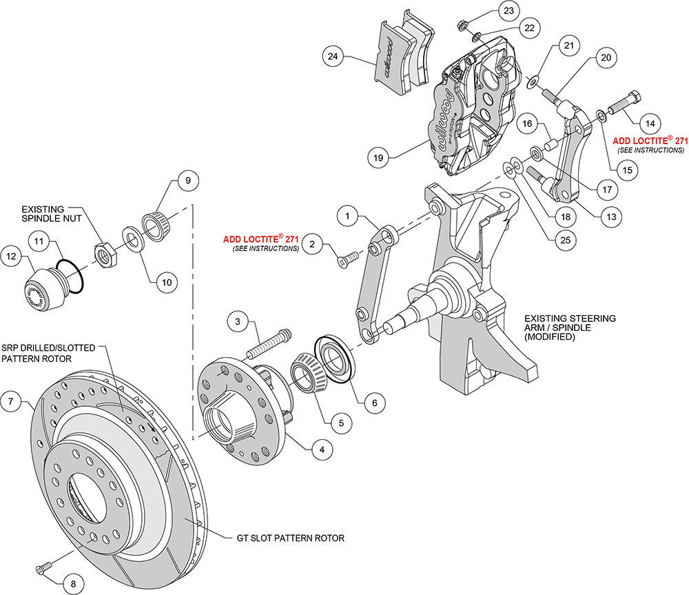 Wilwood 140-12278-DR - Forged Narrow Superlite 6R Big Brake Brake Kit (Hub and 1PC Rotor)