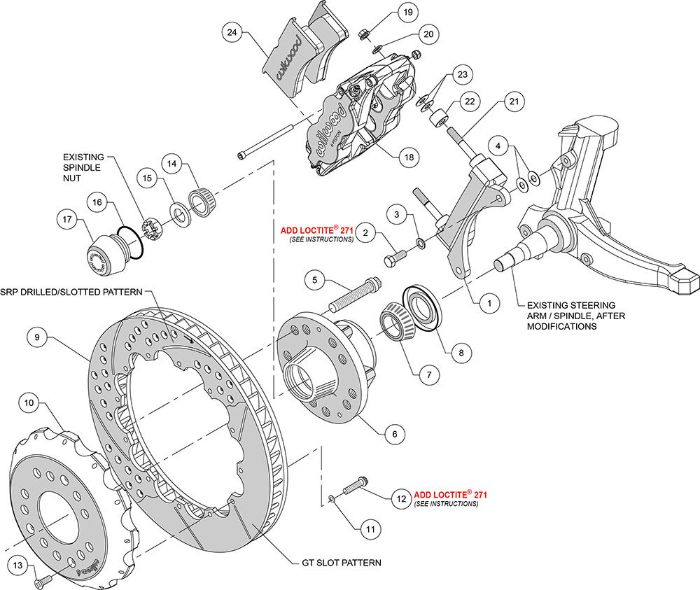 Wilwood 140-12299-DR - Forged Narrow Superlite 6R Big Brake Brake Kit (Hub)