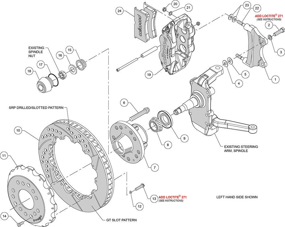 Wilwood 140-12307-R - Forged Narrow Superlite 6R Big Brake Brake Kit (Hub)