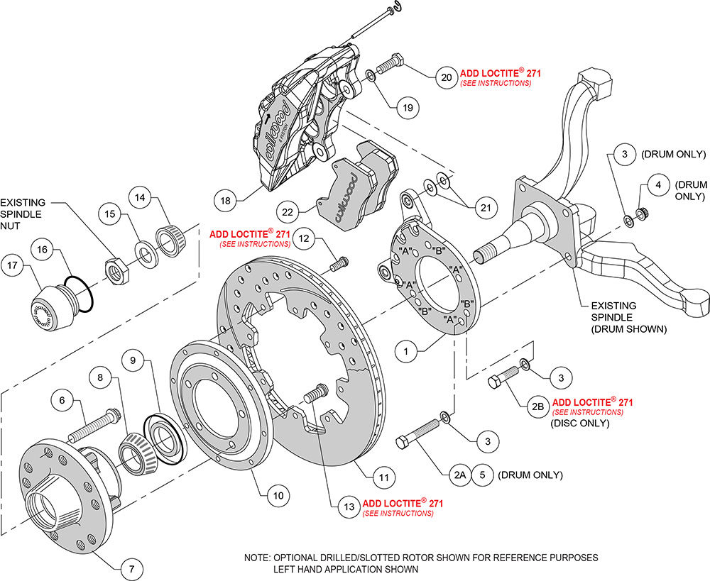 Wilwood 140-12945-D - Forged Dynapro 6 Big Brake Brake Kit (Hub)