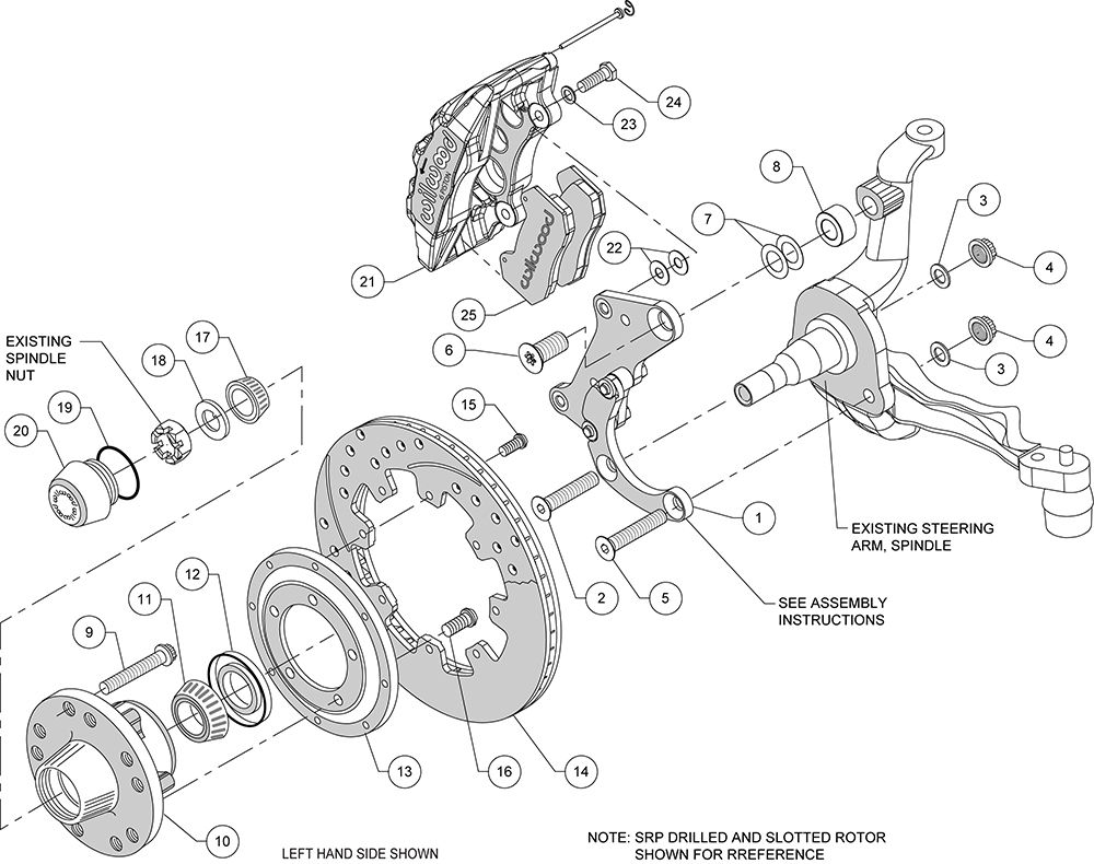 Wilwood 140-12946-D - Forged Dynapro 6 Big Brake Brake Kit (Hub)