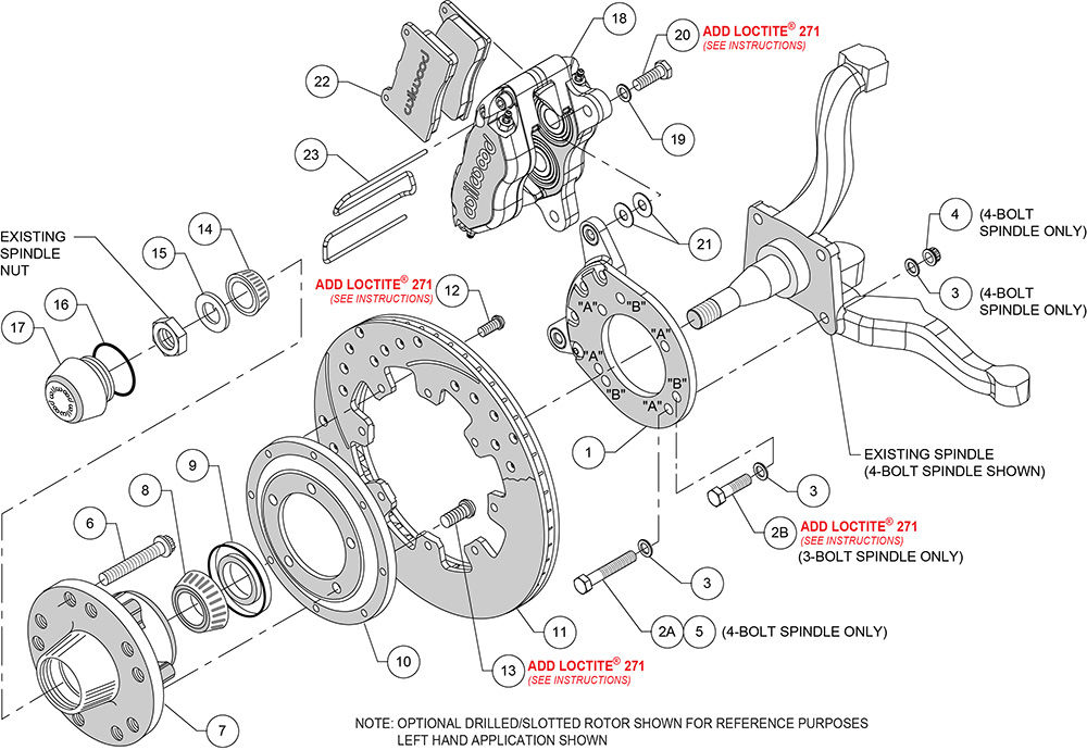 Wilwood 140-13344 - Dynapro Dust-Boot Big Brake Brake Kit (Hub)