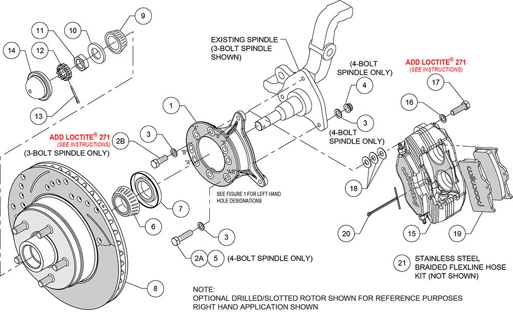 Wilwood 140-13476-DR - Classic Series Dynalite Brake Kit