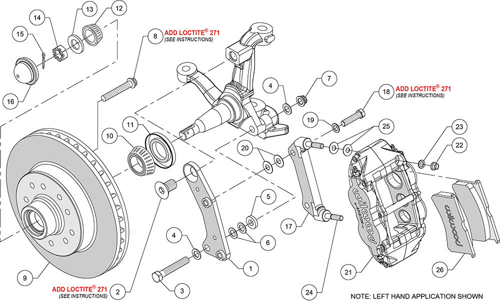 Wilwood 140-14474 - Classic Series Forged Narrow Superlite 6R Brake Kit