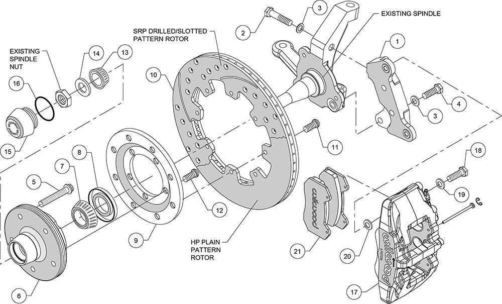 Wilwood 140-14531 - Forged Dynapro 6 Big Brake Brake Kit (5 x 5 Hub)